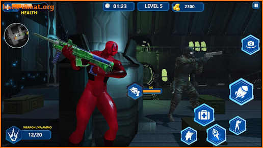 Super Spider Shooting Battle - Hero vs Gangsters screenshot