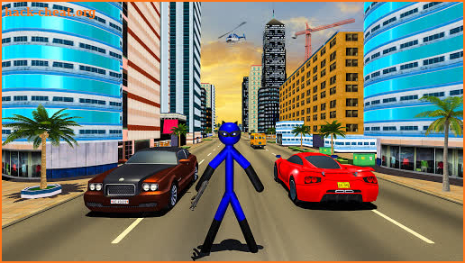 Super Stickman Hero:Gangster Crime City Battle screenshot