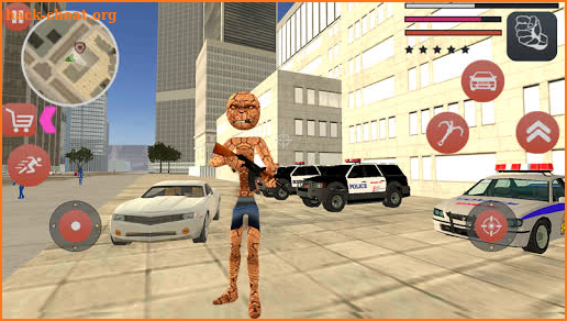 Super Thing Stickman Rope Hero - Rock Monster Gang screenshot