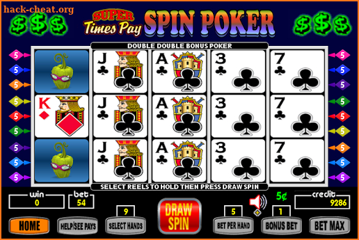 Super Times Pay Spin Poker screenshot
