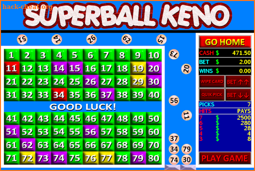 Superball Keno - Super 4x screenshot