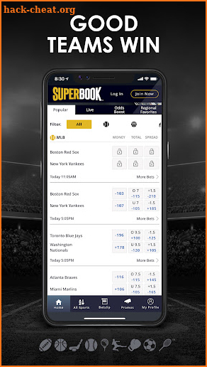 SuperBook Sports NJ screenshot