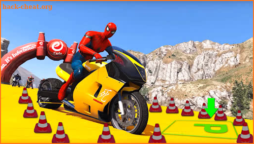 Superhero Bike Parking: Extreme Stunts Racing Game screenshot