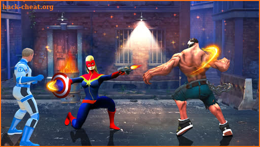 Superhero Captain Girl Street fight screenshot