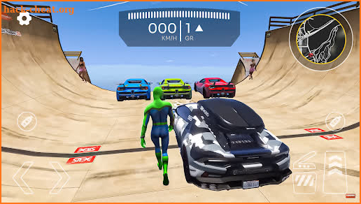 Superhero Car Mega Ramp Jump V screenshot