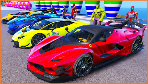Superhero Car Stunt GT Racing Mega Ramp Games 3D screenshot