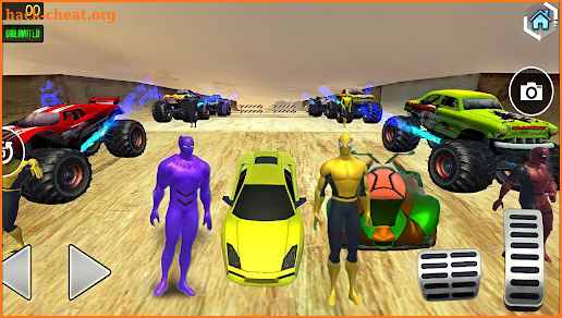 Superhero Car Stunt Racing 3D screenshot