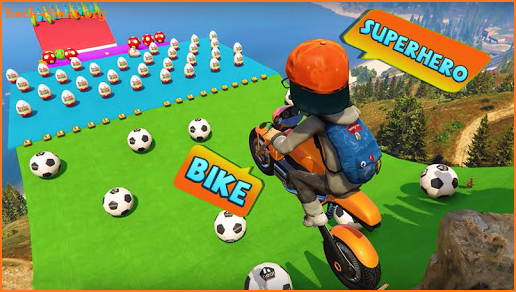 SuperHero Cheeky bike racing screenshot