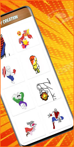 Superhero coloring book screenshot