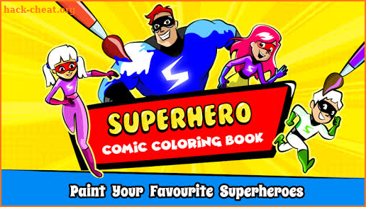 Superhero Coloring Book Game & Comics Drawing book screenshot