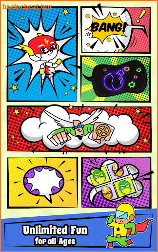 Superhero Coloring Book Game & Comics Drawing book screenshot