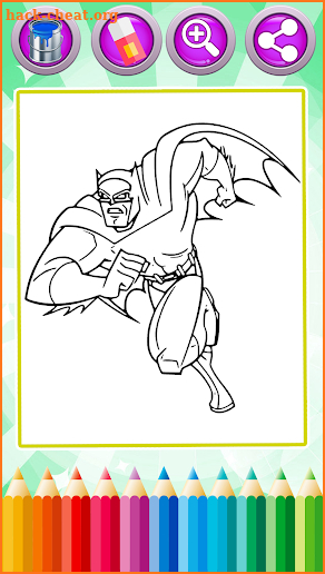 Superhero Coloring Book Games screenshot
