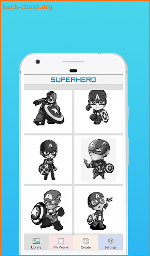 Superhero Coloring By Number - Pixel Art screenshot
