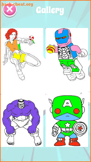 Superhero Coloring cartoon screenshot