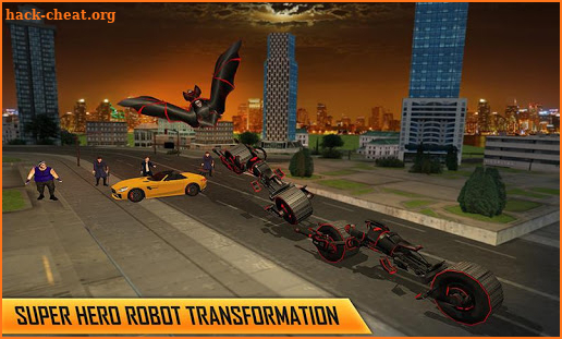 Superhero Flying Robot Bat Hero Bike Robot Games screenshot