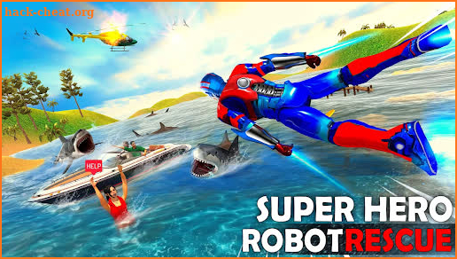 Superhero Flying Robot Rescue screenshot