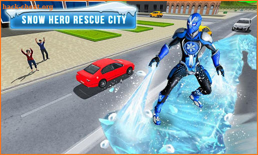 Superhero Frost Man City Rescue: Snowstorm Game screenshot