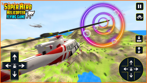 Superhero Helicopter Race screenshot