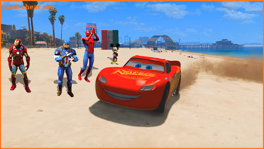 Superhero Hill Climb Legend Racing: Lightning Car screenshot