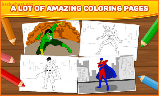 Superhero Kids Coloring Games screenshot