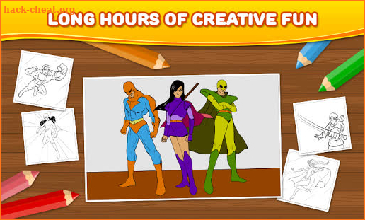 Superhero Kids Coloring Games screenshot