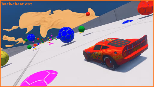 Superhero Lightning Car Downhill Stunt Racing Game screenshot