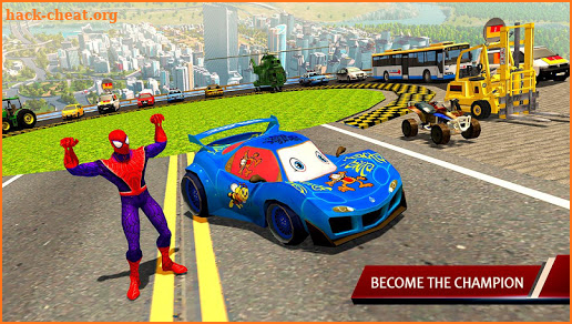 Superhero Mega Ramp Car Rider Stunts screenshot