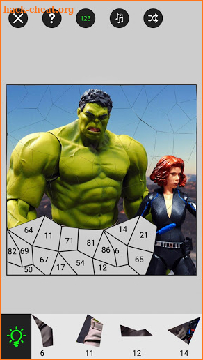 Superhero Puzzle Paint By Numbers screenshot
