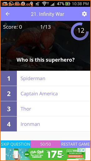 Superhero Quiz - Infinity War screenshot