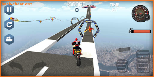 Superhero Sky Motobike Fly Run screenshot