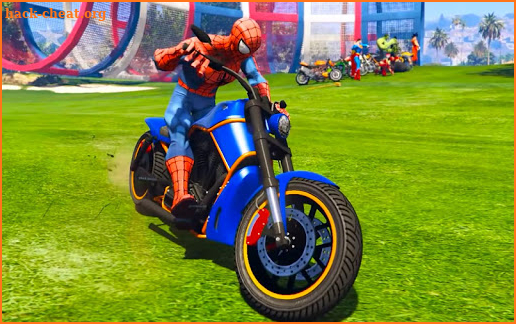Superhero Tricky Bike Race screenshot