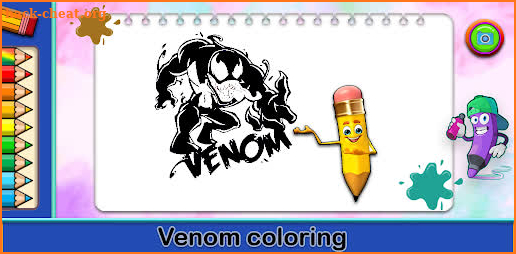 Superhero Venom coloring book screenshot