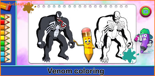 Superhero Venom coloring book screenshot