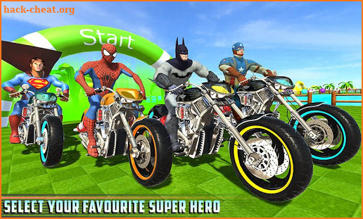 Superheroes Bike Racing Downhill screenshot