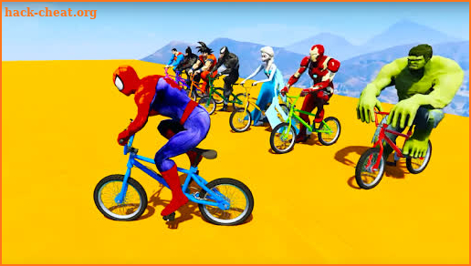 Superheroes Bmx Tricky Racing Games screenshot