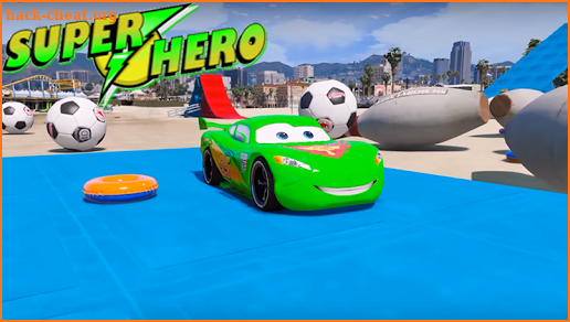 Superheroes Car Stunts Speed Racing Games screenshot