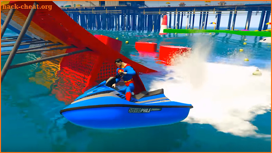 Superheroes Jet Ski Stunts: Top Speed Racing Games screenshot