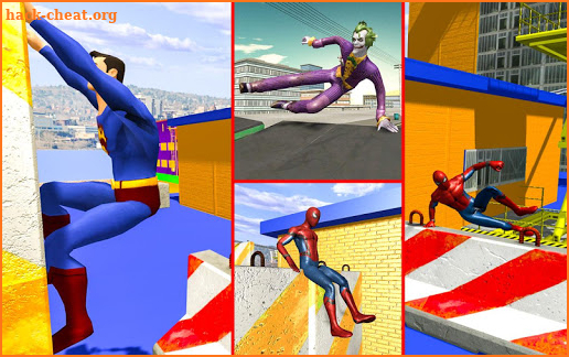 Superheroes Parkour simulator 3D screenshot