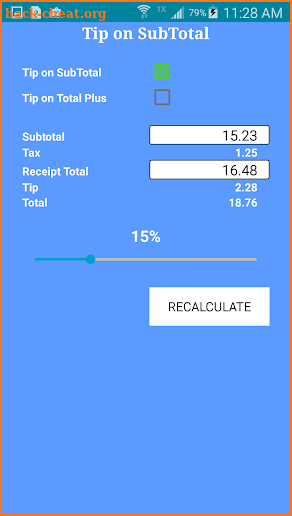 Superior Tip Calculator II (P) screenshot
