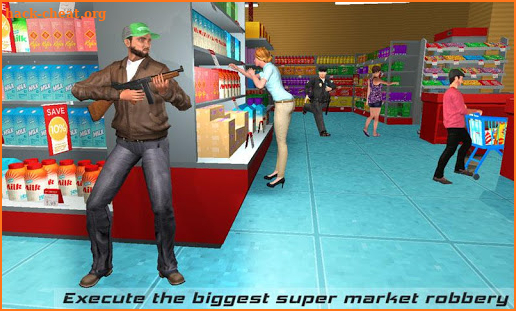 Supermarket Robbery Crime City: FPS Shooting Games screenshot