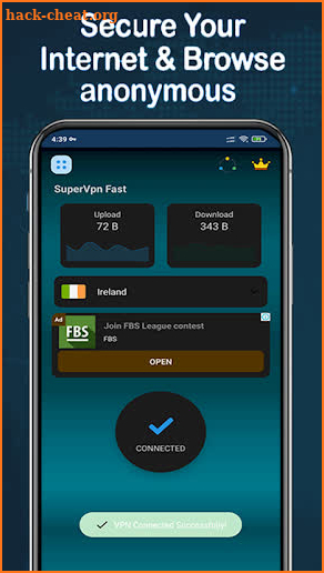 SuperVpn Unlimited Fast & Free Proxy VPN screenshot