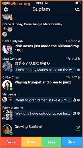 Supfam: Messaging for your Closest Friends & Fam screenshot