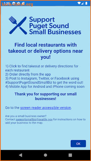 Support Puget Sound Small Biz screenshot