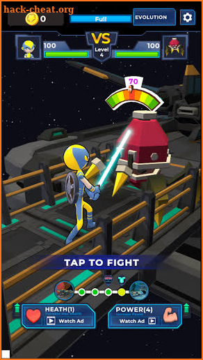 Supreme Saberman: Stickman Fight Space Invaders screenshot