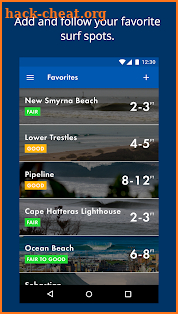 Surfline Surf Cams, Forecasts screenshot