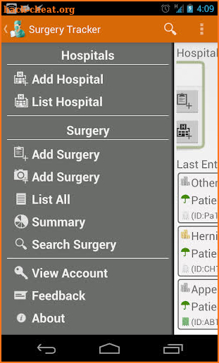 Surgery Tracker Classic screenshot