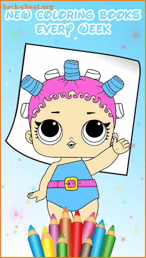 Surprise Dolls Coloring Pages Game screenshot