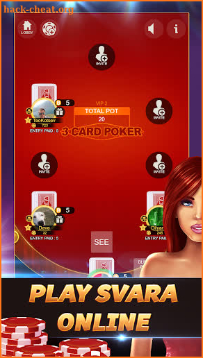 Svara - 3 Card Poker Online Card Game screenshot