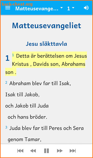 Svenska Folkbibeln (Swedish Bible) screenshot