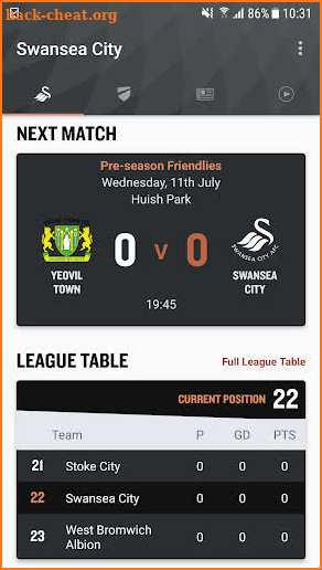 Swansea City screenshot